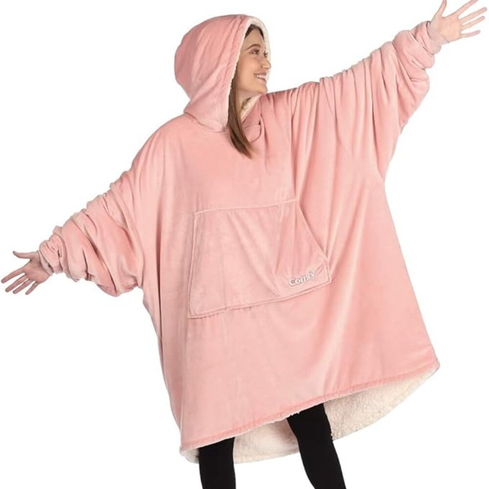 THE COMFY Original | Sherpa Lined Microfiber Fleece Wearable Blanket